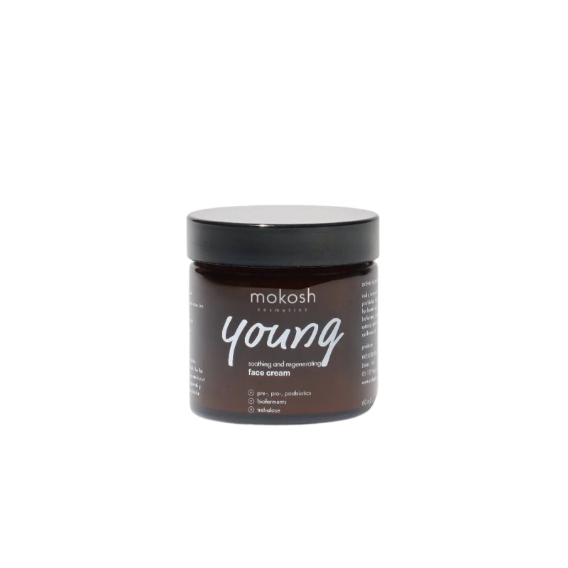 Raminamasis ir atkuriamasis veido kremas „Mokosh Young“ 60 ml