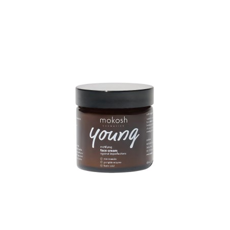 Veido kremas probleminei odai, suteikiantis matinį efektą ,,Mokosh Young“ 60 ml