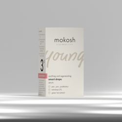 Raminamasis ir atkuriamasis veido serumas Mokosh Young „Smart drops“ 30 ml